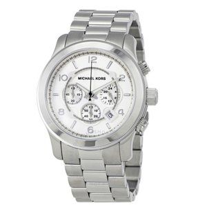 Michael Kors Silver Oversized Runway Watch